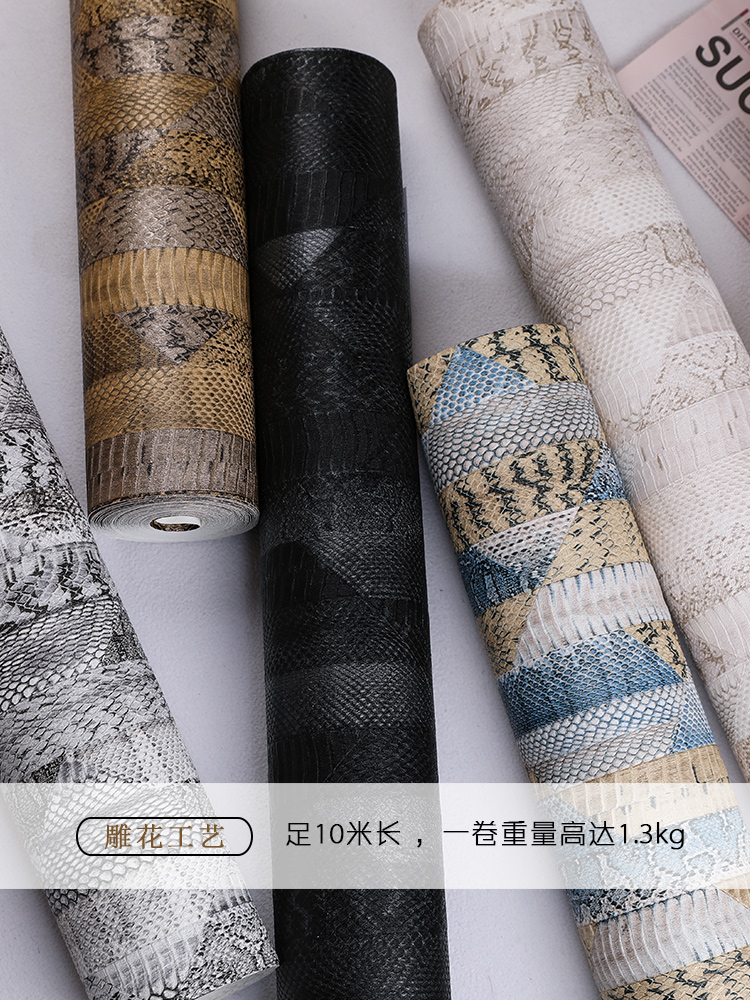 Luxury Lifestyle Wallpaper - Tapete mit Schlangenhautmuster, Heimdekoration, luxuriöse Wandverkleidung