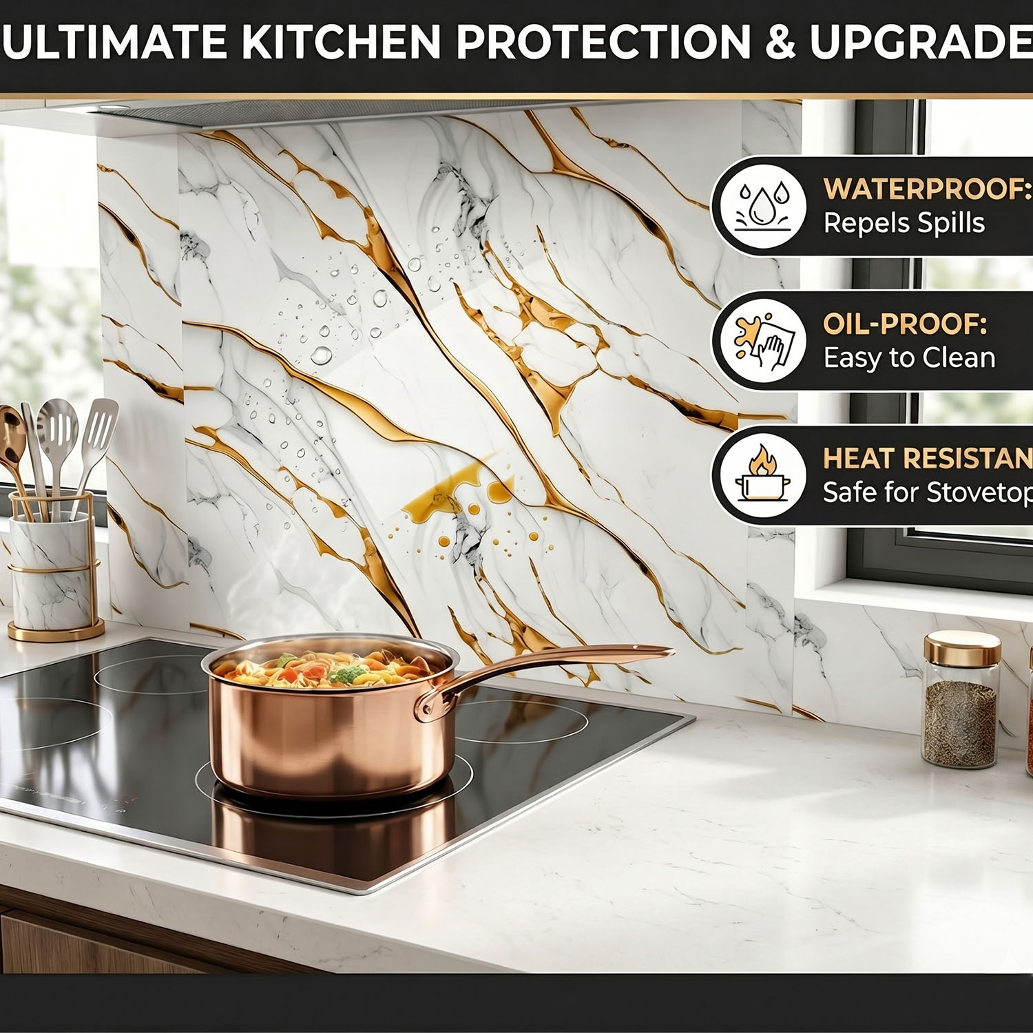 1 Rolle wasserfeste, selbstkle – Luxury Lifestyle Wallpaper Bewertung und Preis