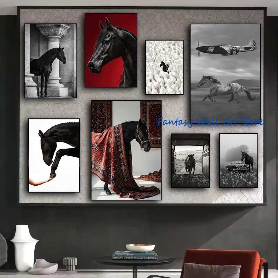 Schwarze Pferdefotos Vintage L – Luxury Lifestyle Photos Bewertung und Preis