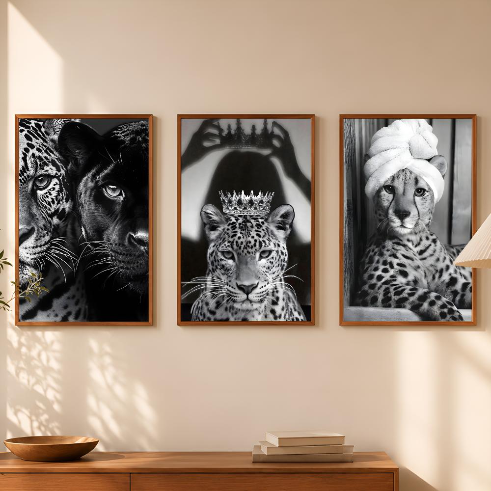 Luxuriöses Schwarz-Weiß-Leopar – Luxury Lifestyle Wallpaper Bewertung und Preis