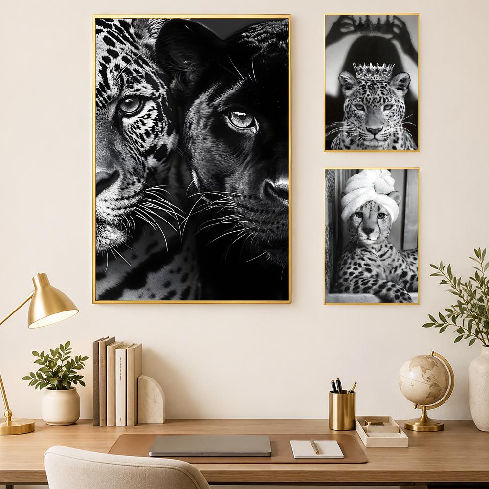Luxuriöses Schwarz-Weiß-Leopar – Luxury Lifestyle Wallpaper Bewertung und Preis